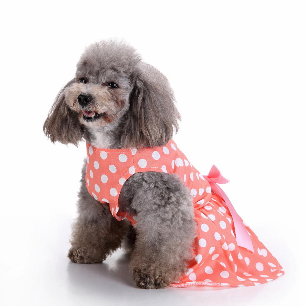 Vintage Polka Pet Clothes for Dog Dress Vest Shirts